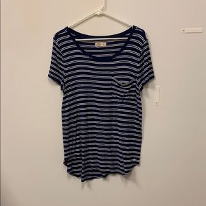 Blue and white striped tee from Hollister